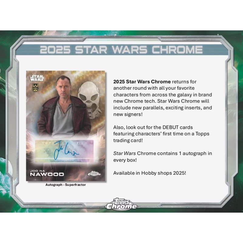 2025 Topps Star Wars Chrome Hobby 2-Box Opening #29440 – Character Team Based – Sep 17 (12pm)