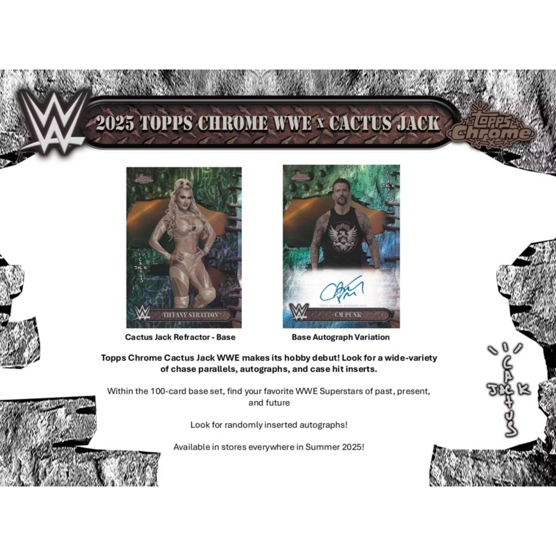 2025 WWE Topps Chrome x Cactus Jack Hobby 1-Box Opening #29403 – 2 Random Packs – Sep 15 (4pm)