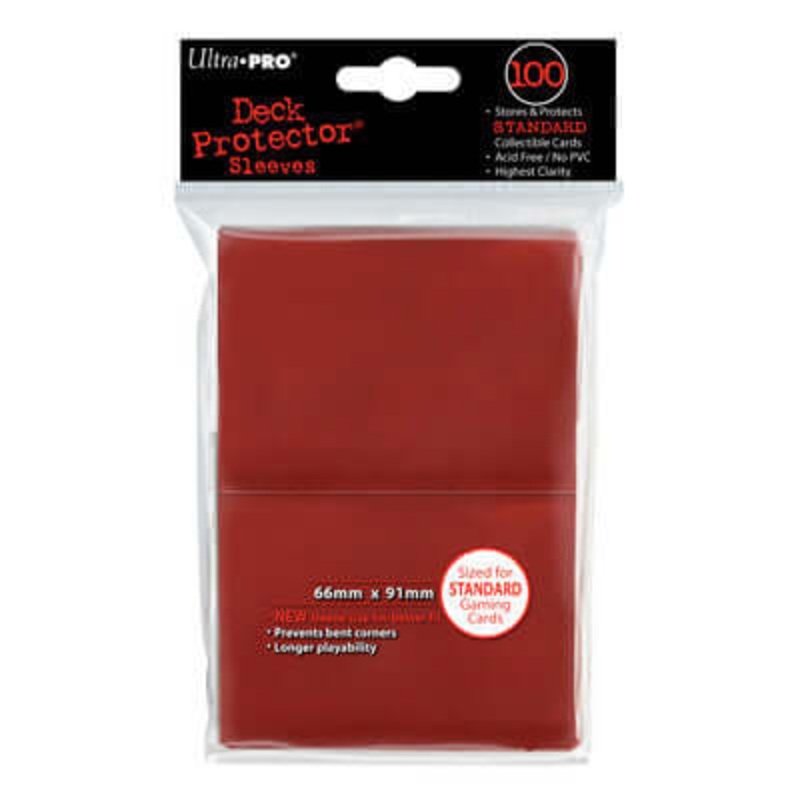 SLEEVES Red Solid (100 stuks)