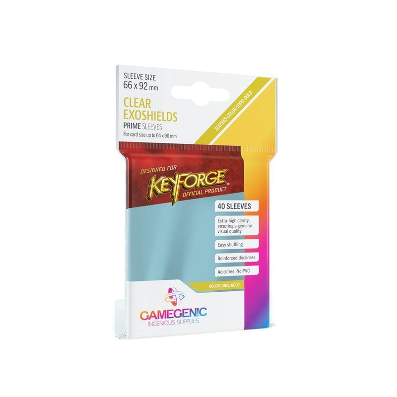SLEEVES PRIME KEYFORGE EXOSHIELDS CLEAR (40)