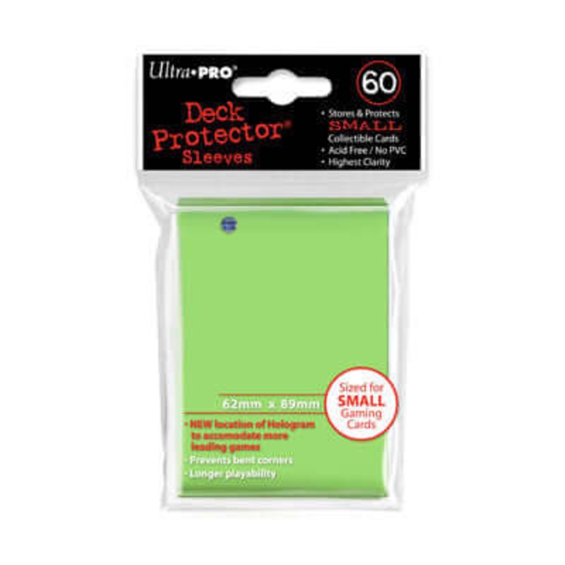 SLEEVES SMALL Lime Green (60 stuks)