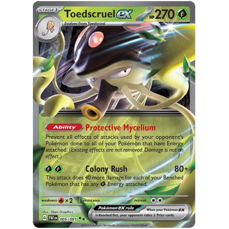 Toedscruel ex – Paldean Fates – 5/91