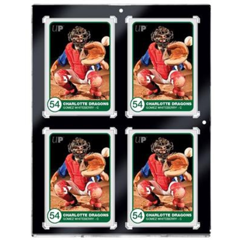 UP – 130PT 4-Card Black Border UV ONE-TOUCH Magnetic Holder