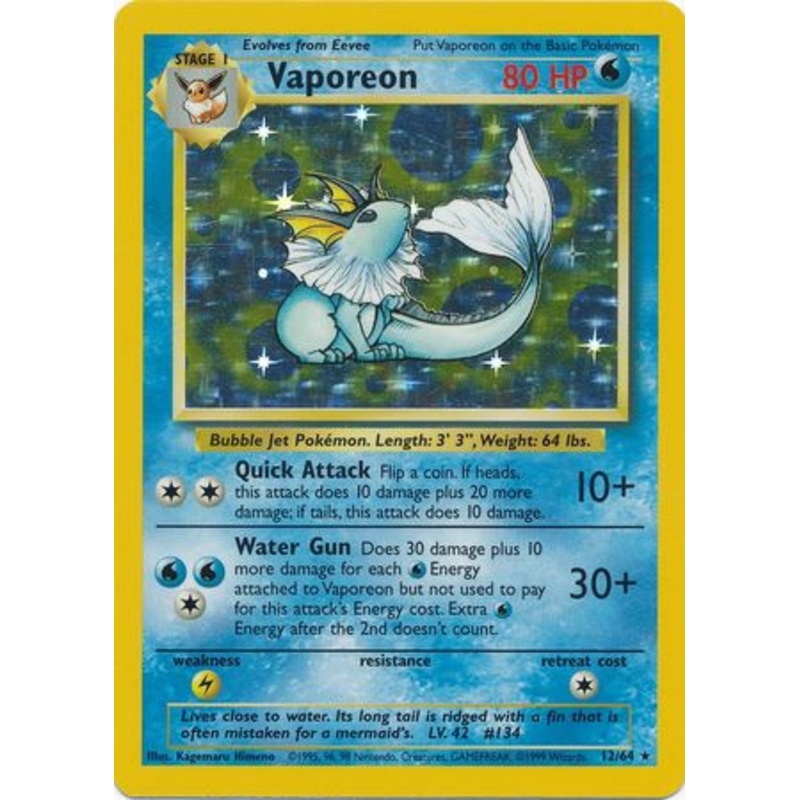Vaporeon – Jungle – 12/64 (GOOD)
